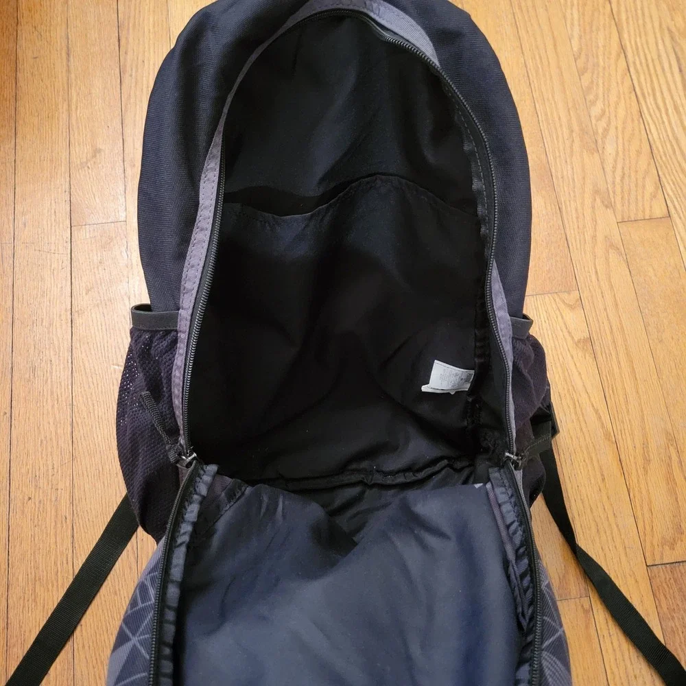 Puma ECHO Black Grey Geometric Dura Base Backpack School Hiking 17x15 in Outdoor